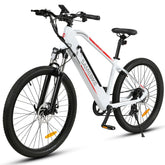 SAMEBIKE MY275 FT Electric Bike - 350W Motor 48V10.4AH Battery 40KM Range Mechanical Disc Brakes - White